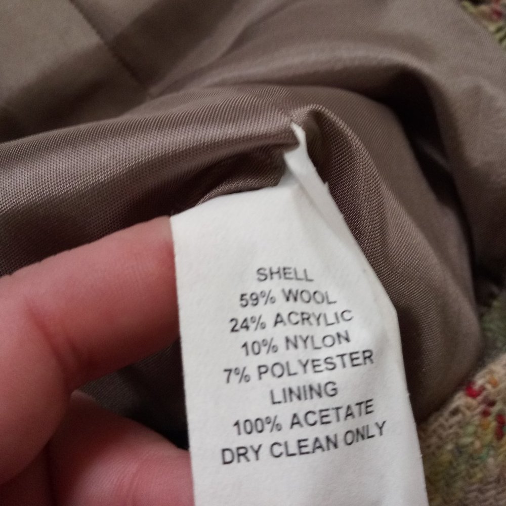 Artifacts Collection Wool Jacket Coat Plaid Tan S… - image 6